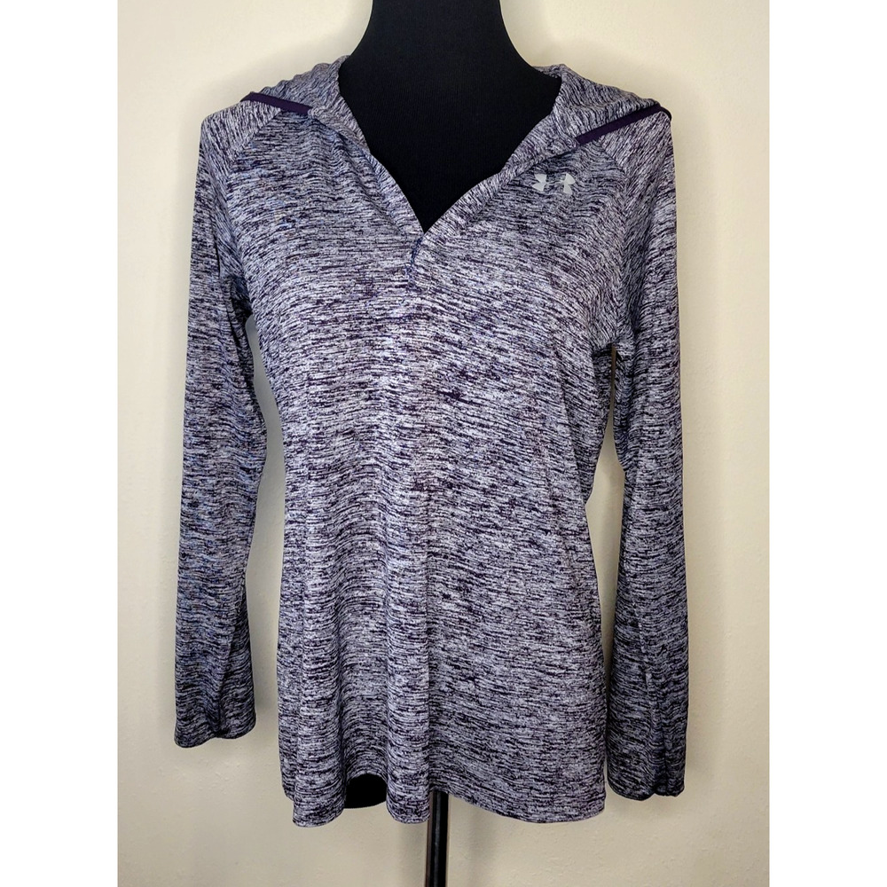 Under Armour Women’s Hooded Long Sleeve Top Medium Purple Loose Fit Athletic